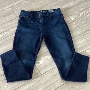 7 For All Mankind high waist gwenevere jeans, size 28